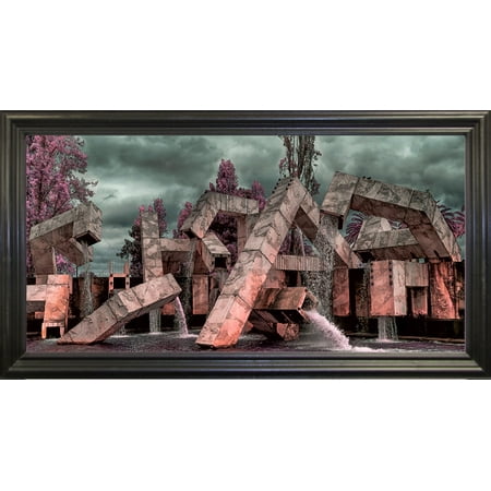 Vaillancourt Fountain-GIUTOR113227 Print 8.25"x16.25" by Giuseppe Torre in a Black Grande