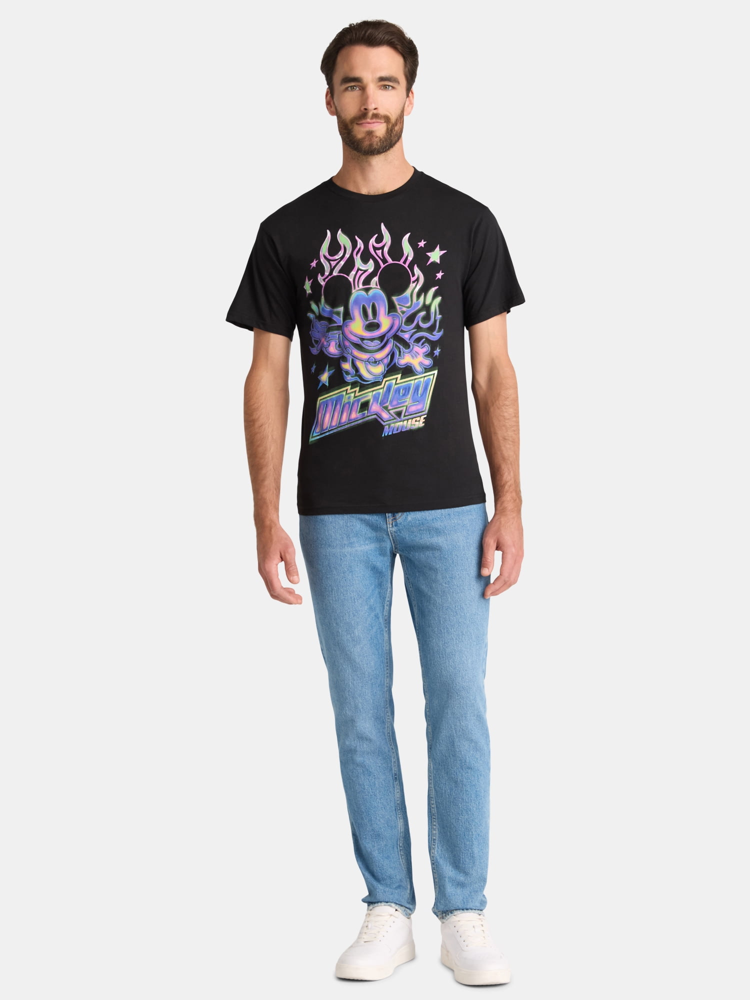 Mickey Mouse Men's and Big Men's Cotton Graphic Tee, Sizes S-3XL
