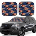 thumbnail image 6 of Kdxio Bowling Ball And Flame Print 2-Piece Sun Shade Front Windshield - Foldable Car Front Window Sunshades for Most Sedans SUV Truck, 6 of 6