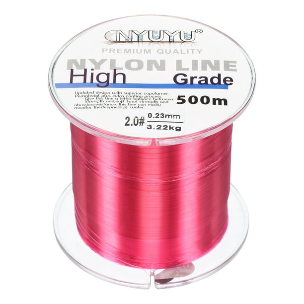 547Yard/1640FT Nylon Fishing Line, 7Lb Monofilament String Wire  Fluorocarbon Coated for DIY Craft Hanging Decoration, Fuchsia 
