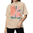 thumbnail image 2 of Retro Floral Design Women's T-shirt, 2 of 3