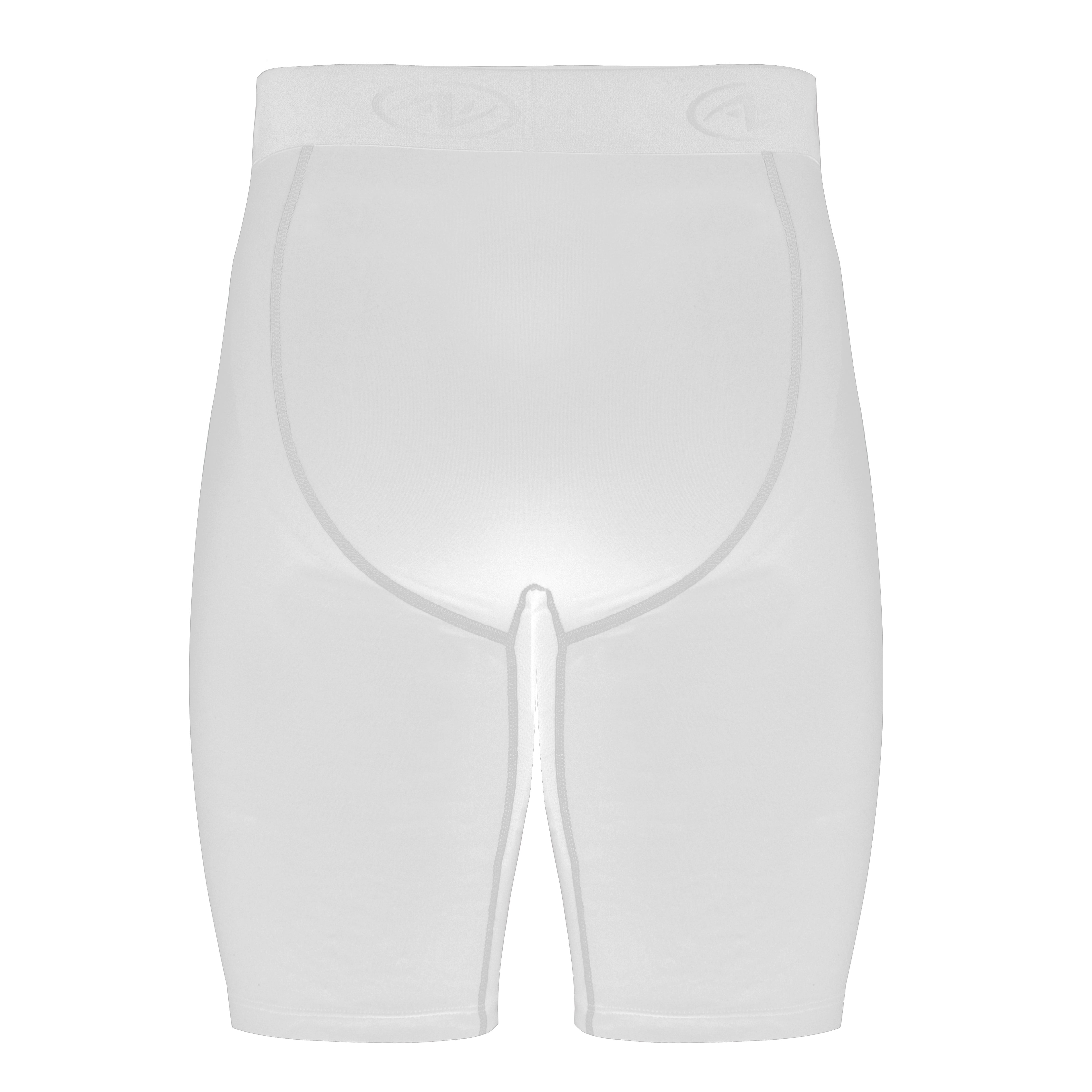 Athletic Works Adult Compression Long Short, Large, White, Unisex, 1 Pack