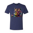 thumbnail image 2 of Wild Bobby Colorful Rainbow Siberian Tiger Animal Lover Men Premium Tri Blend Tee, Vintage Navy, XX-Large, 2 of 5