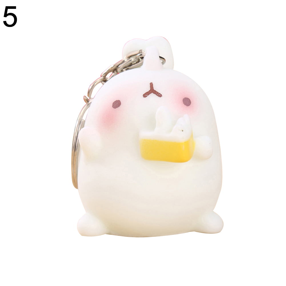 Cute Rabbit Character Molang Keyring Charm Pendant Keychain Bag Key Ring Chain 