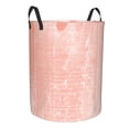thumbnail image 3 of YFYANG Waterproof Laundry Hamper, Pink Textured Background Laundry Basket Oxford Fabric with Handle Foldable, M, 3 of 8