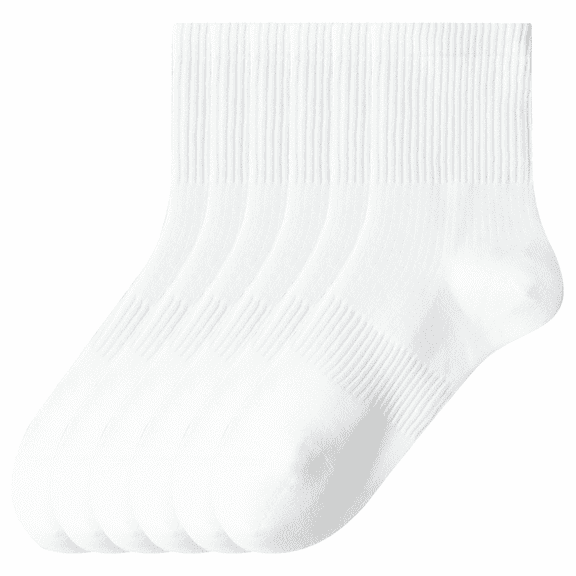 Sookeceks 6 Pairs Cotton Crew Socks for Women, Casual Breathable Soft Calf Socks for Girls and Ladies Socks Size 5-9