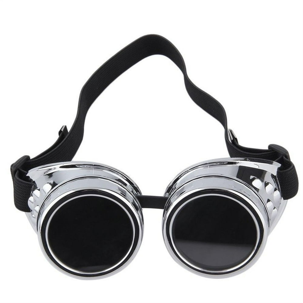 SAYFUT Steampunk Goggles Welding Gothic Glasses Black Glass Lenses For