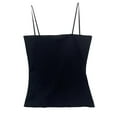 thumbnail image 3 of Baby Sweetie Women's Slim Fit Cami Tops Mini Satin Bowknot Front Spaghetti Strap Vest Side Slit Tank Tops Streetwear, 3 of 8