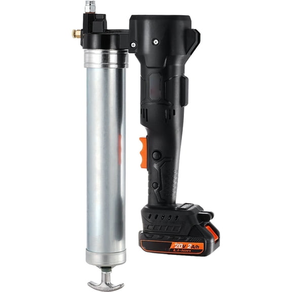 Cordless Grease Gun, 20V 10,000 PSI, Electric Grease Gun Kit with 39" Hose, Two Batteries & Charger, High Pressure Battery Powered Grease Gun for Car, Farm, Boat, Black
