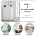 thumbnail image 5 of Modern Triangle Storage Cabinet with 2 Shelves, Freestanding Floor Cabinet Corner Table with Single Door for Living Room Kitchen Bathroom, Space Saving, White, 17.5'' x 17.5'' x 31.4'', 5 of 7