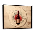 thumbnail image 2 of Designart "Vinyl And Vino I" Wine Floater Framed Canvas Art Print, 2 of 5