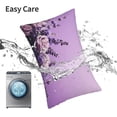 thumbnail image 6 of Salouo Lavender Roses Arrangement Pattern Pillow Cases,1PC Pillow Covers with Envelope Closure Decorative Pillow Case for Bed Couch,Pillows Not Included-14"x20", 6 of 6