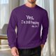 thumbnail image 1 of Amzcrzy - Sudadera Para Hombre, Estilo Veraniego, Holgada, Informal, Estampada, De Manga Larga, Con Cuello Redondo, Color Morado, Talla S, 1 of 5