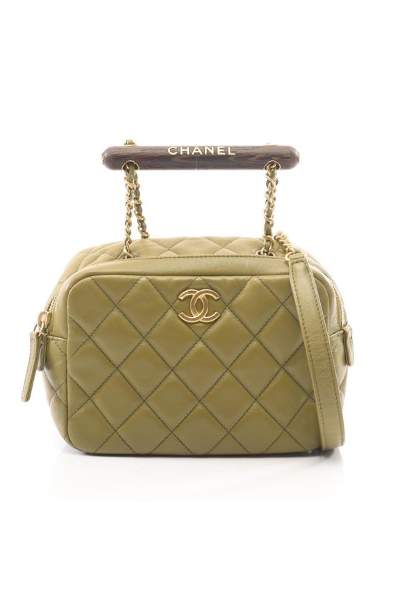 Pre-Owned Chanel Matelass Mini Bowling Bag, 2-Way Shoulder Bag/Handbag, Lambskin Leather,...