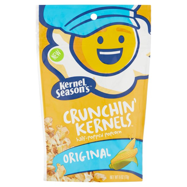 Kernel Season's Crunchin' Kernels Original HalfPopped Popcorn, 6 oz, 6