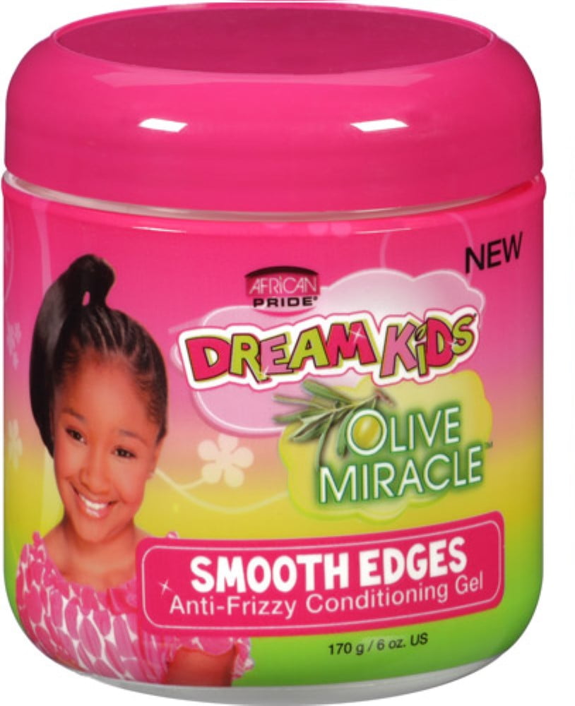 African Pride Dream Kids Smooth Edges Anti-Frizzy Conditioning Gel, 6 oz (Pack of 3)