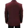 thumbnail image 3 of Sharp Hand Tailored Men 2B Dress Blazer w/1 Pair of Socks, Size 36S-62L - Burgundy 60R, 3 of 4