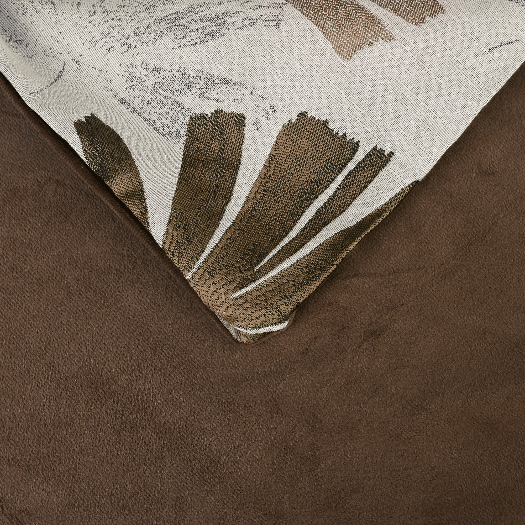 Unique Bargains 4 Pcs Leaf Pattern Cushion Cases Decorative Throw Pillow Covers Brown/Blue 18" x 18"
