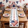 thumbnail image 5 of D American Independence Day Table Runner Flag and Star Patterns Pattern D 72.83X13.78 Inches Holiday Party Table Decorations Polyester, 5 of 6