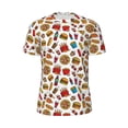 thumbnail image 5 of Wukai Hot Dog Pizza Print Men's Short-Sleeved Mesh T-Shirt,Quick-Dry Short Sleeve Workout T-Shirt-XX-Large, 5 of 8