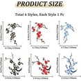 thumbnail image 2 of 6Pcs Plum Blossom Iron on Patches Embroidery Flower Appliques Trimming Floral Fabric Sticker Sew Black Blue Colorful, 2 of 8