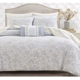 thumbnail image 2 of Studio 16, Toronto - Colette Cotton Matelassé Duvet Cover Set (King) with 1/2" Flange Detailing-Elegant Floral Design - Blue, 2 of 9
