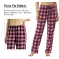 thumbnail image 5 of LNFINTDO Pajamas Pants for Women Fleece Pajama Bottoms Pj Pants Soft Warm Pjs Loungwear Sleep Pants, 2 Pack, Red & Pink Plaid, Medium, 5 of 7