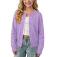 thumbnail image 2 of StSilkitty Button down Cardigan for Boys Girls Solid Color Long Sleeve School Uniform Sweater Lightweight Soft Comfy Sweaters Tops, 2 of 9