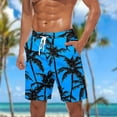 thumbnail image 2 of Pantalones Cortos para Hombre Cintura Elástica con Bolsillos Pantalones Cortos de Impresión de Moda Casual Pantalones de Playa para el Uso Diario Al Aire Libre de Primavera Verano, 2 of 5
