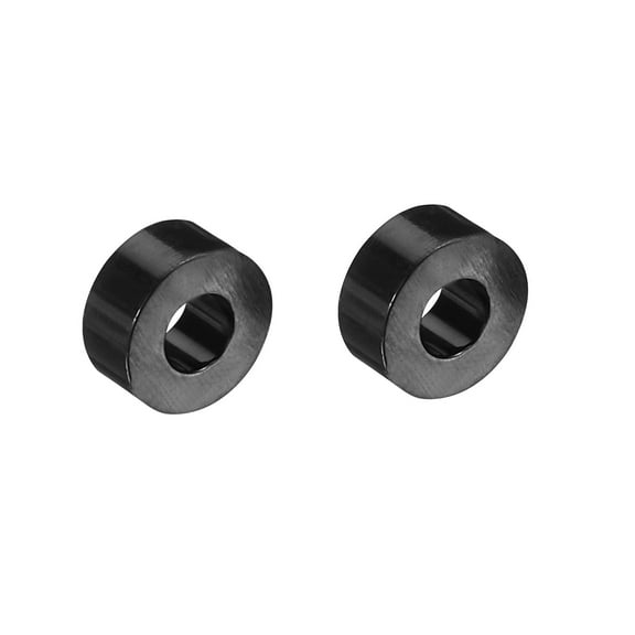 Uxcell Round Spacer Washer, 200 Pack Nylon 3.2mm ID x 7mm OD x 3mm L for M3 Screws Block, Black