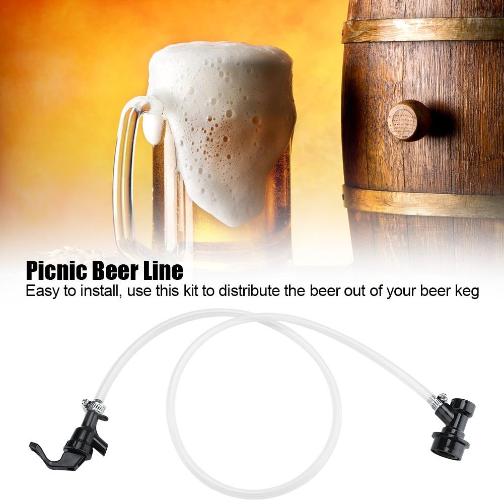 OTVIAP Picnic Beer Line,100cm Beer Hose with Party Picnic Tap and Ball
