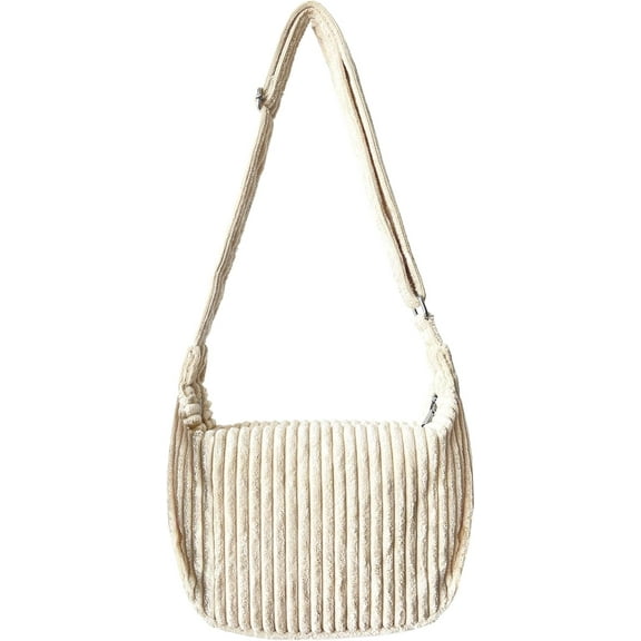 JennyShop Fashion Women Small Corduroy Hobo Bag, Hot Sale Wide Strap Crossbody Bag Shoulder Bag Casual Handbag Daily Bag