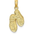 thumbnail image 3 of 14K Yellow Gold SANIBEL ISLAND Double Flip-Flop Charm - 20.8mm, 3 of 5