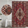 thumbnail image 5 of Small Stall Shower Curtain 48x72 Inch Narrow Half Size Country Boho Bath Curtains Bathroom Decor, Farmhouse Ethnic Abstract Nation Aesthetic Waterproof Fabric Shower Curtain Set with Hooks 48 Inch, 5 of 7