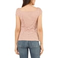 thumbnail image 3 of Allegra K Women's Square Neckline Cap Sleeve Floral Lace Top Blouse, 3 of 6