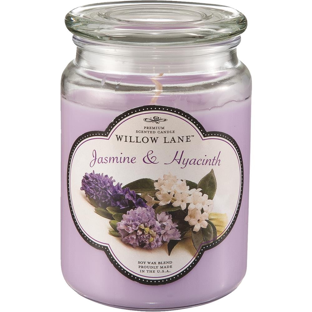 CANDLE LITE Scented Candle, Jasmine & Hyacinth, 19oz. Jar 1646622
