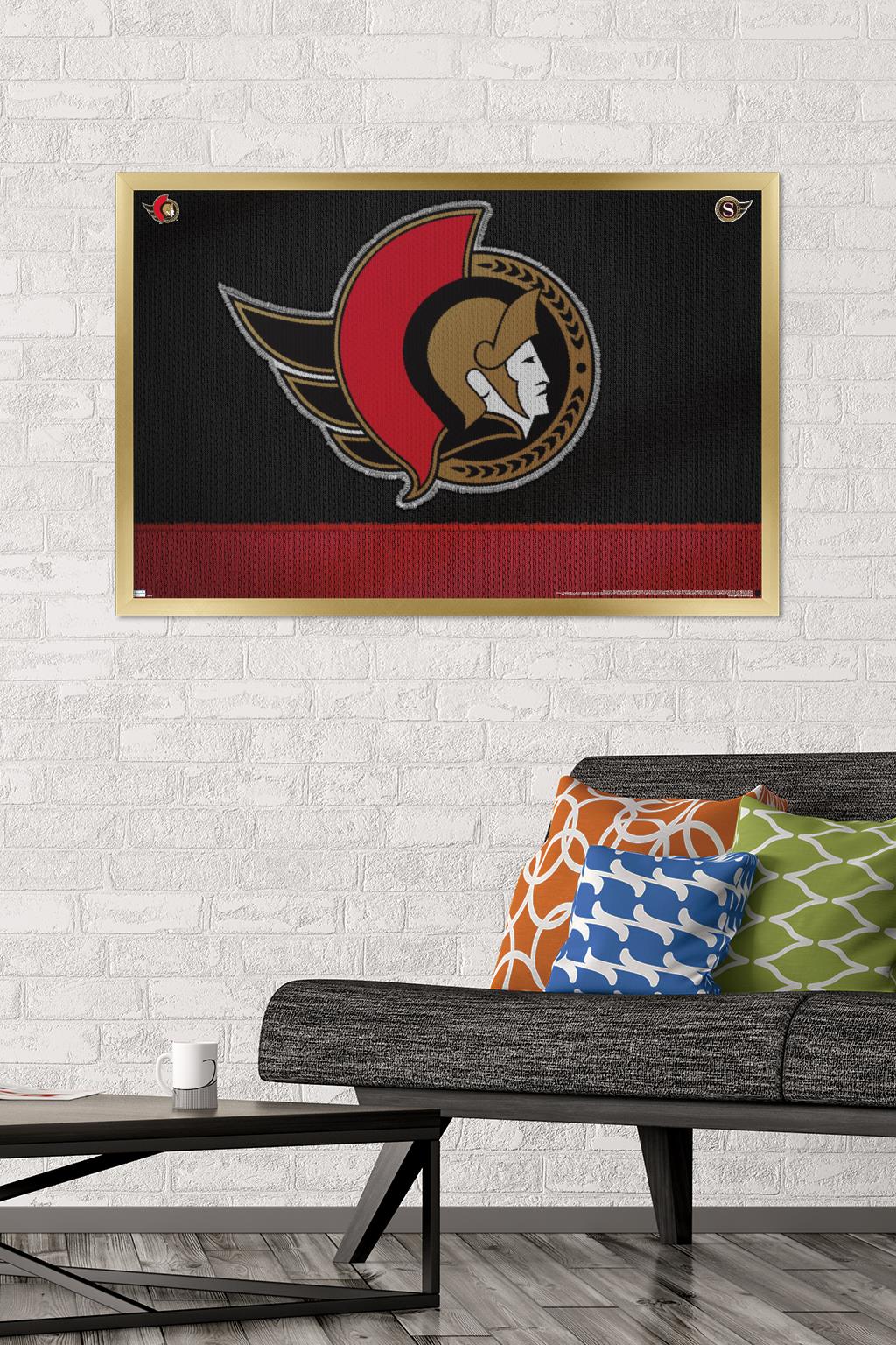 NHL Ottawa Senators - Logo 20 Wall Poster, 22.375" x 34", Framed
