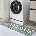 thumbnail image 2 of Machine Washable Text Non-Slip Rubberback 2x5 Runner Rug for Laundry Room 20" x 59", Baby Blue, 2 of 10