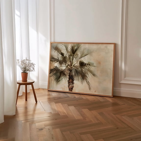 Palm Tree Art Print, Tropical Wall Art, Vintage California Palm Tree, Palm Photo Poster, Coastal Print, Boho Print, Beach Wall Decor, S169 UNFRAMED Poster, Wall Art for Decor, Present, 8x12