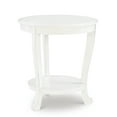 thumbnail image 5 of Powell Kendall Round Indoor Accent Side Table with Shelf, 24" Tall, White, 5 of 12