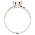 thumbnail image 4 of Solitaire Engagement Ring for Women - 1.25ct Natural Garnet in 14K White Gold Promise Ring, 4 of 6