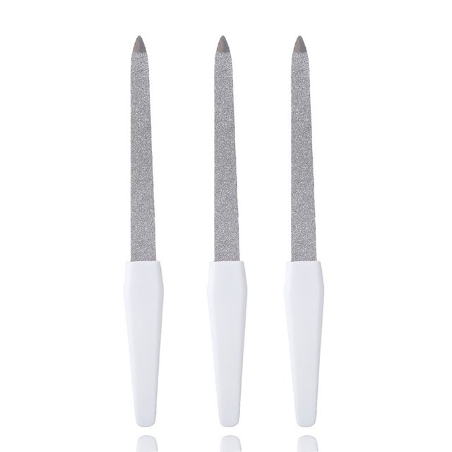 3 pcs Anti-Slip Stainless Steel Nail Files - Double Sided Nail Filer for Women, Men, and Girls - Perfect Gift for Nail Care Enthusiasts