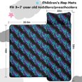 thumbnail image 5 of Butterfly and Teal Purple Pattern Teens Toddler Nap Mat with Pillow, Sleeping Mat Bag for Preschool Daycare 59"x22", 5 of 6