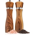 thumbnail image 2 of Haomacro Kitchen Wooden Salt and Pepper Grinder Set: Refillable Salt & Pepper Mills Adjust for Customized Coarseness, Crafted of Solid Acacia Wood with Ceramic/Stainless Steel Core, 8 Inches 2 Pack, 2 of 6