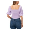 thumbnail image 2 of RILEY&RAE Womens Purple Smocked Pullover Unlined Square Back Pouf Sleeve Sweetheart Neckline Top XL, 2 of 2