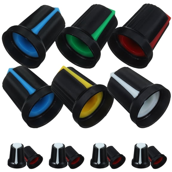 PAMINGONO 50pcs Electric Guitar Knobs Volume Tone Control Knobs Caps Plastic Red Musicians