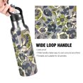 thumbnail image 4 of Yayeee 33oz Insulated Water Bottle Double Wall Stainless Steel with Flip Straw Lid, Green Floral, 4 of 7