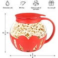 The Original Korcci 3 Quart Microwave Glass Popcorn Popper