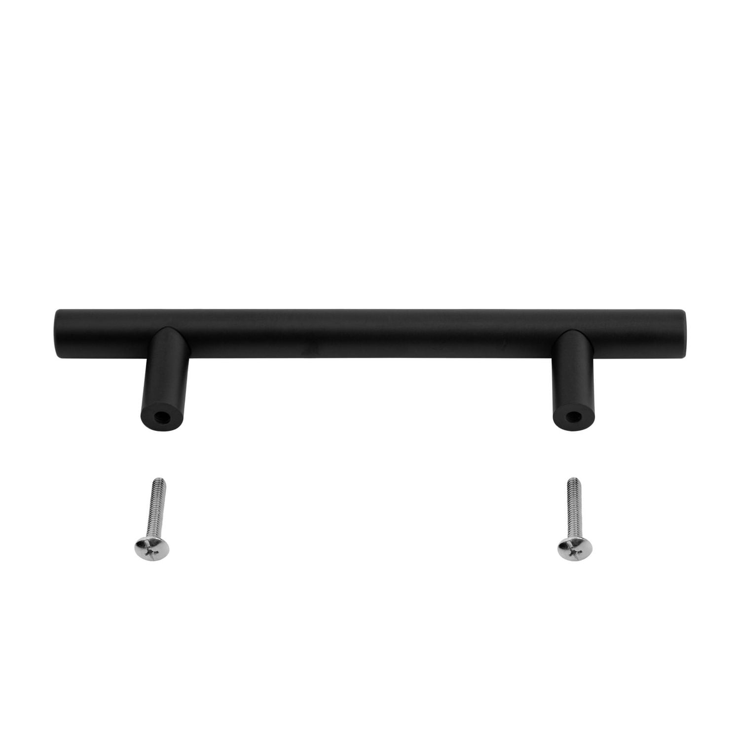 Era Poignées d'Armoire Rondes lots de 4, Noir 5.90 x 0.47 x 1.30 po.