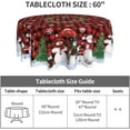 thumbnail image 4 of Snowman Round Tablecloth 60Inch Winter Snowflakes Christmas Tree Table Cloth with Red Black Buffalo Plaids Xmas Holly Berries Table Cover Reusable Waterproof for Kitchen Dining Holiday Decor, 4 of 6